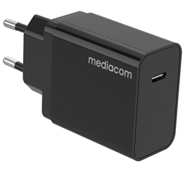Caricatore da muro - 30 w - porta usb type-c - mediacom