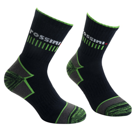 Calze da tennis livigno - taglie 36/39 - blu/verde - rossini - conf. 2 pezzi