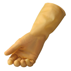 Coppia di guanti in lattice non felpato r92 - tg s - giallo - reflexx