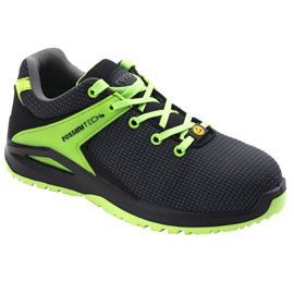 Calzatura di sicurezza saslong green - s1p - numero 35 - nero/verde fluo - rossini