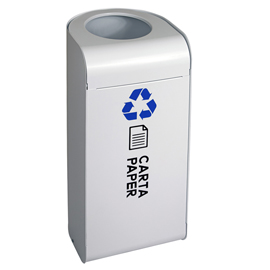 Contenitore - 45 l - acciaio verniciato - bianco - laminart