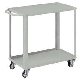 Carrello da lavoro - 2 vasche da 80 x 45 cm - 91 x 45 x 81 cm - grigio - tecnotelai