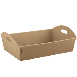 Cesto - 43 x 30 x 11 cm - cartone onda - avana - scotton