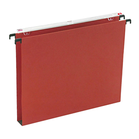 Cartella sospesa cassetto iron - 39 cm - fondo u 30 mm  - 37 x 24,5 cm - arancio - bertesi