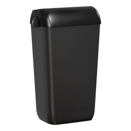 Cestino gettacarte skin carbon - con coperchio - 54,5 x 22,5 x 33,5 cm - 23 l - nero - mar plast