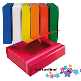 Cartella progetto - con elastico - dorso 5 cm - bianco - starline