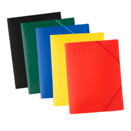 Cartellina eco - 3 lembi - con elastico - 24 x 32 cm - colori assortiti - starline