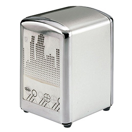 Dispenser tovaglioli da bar - 10x9x13 cm - argento - leone