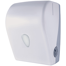 Dispenser asciugamani in rotolo stileco - autocut - 24 x 24 x 32,5 cm - abs - bianco - medial international