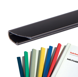 Dorsetti triangolari per rilegatura - 16 mm - nero - fellowes - scatola 25 pezzi