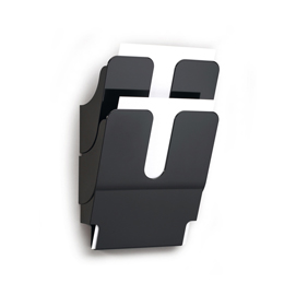 Display da parete flexiplus - 2 tasche a4 - nero - durable