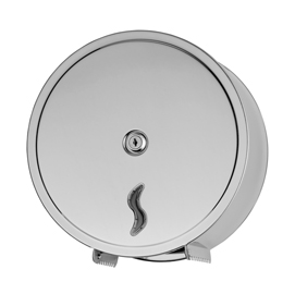 Distributore di carta igienica in rotoli mini jumbo da 200 mt - 26x12,7x26,5 cm - acciaio inox - medial international