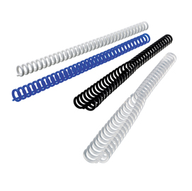 Dorsi clickbind per rilegatura - 8 mm - ghiaccio - ibico - scatola 50 pezzi