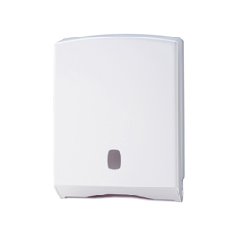 Distributore asciugamani piegati basica - 27,8x12,8x38 cm - bianco/grigio - medial international