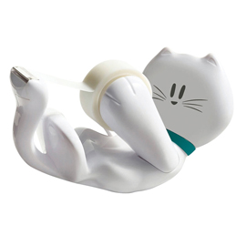 Dispenser scotch® kitty - 1 rotolo scotch® magic™ 810 incluso - 19 mm x 7,5 m - bianco - scotch®
