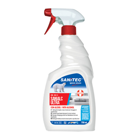 Detergente alcolico per superfici e tessuti sanialc ultra - 750 ml - sanitec