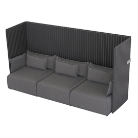 Divanetto oasis oa3 - 3 posti - antracite - unisit