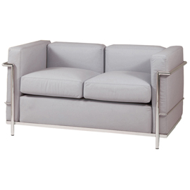 Divanetto cubo cu2 - 2 posti - con braccioli inclusi - grigio - unisit