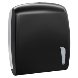 Dispenser asciugamani skin carbon - piegati a c e z - 34,5 x 11,2 x 30,6 cm - 450 fogli - nero  - mar plast