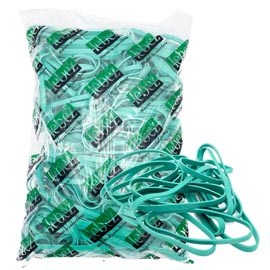 Elastico fettuccia - diametro 15 x 0,8 cm - 1 kg - gomma - verde - lebez