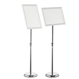 Espositore da pavimento con cornice a scatto in alluminio f.to a4