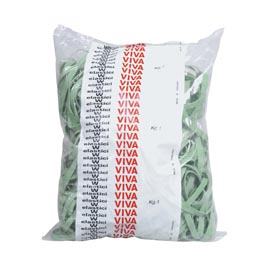 Elastici fettuccia - ø 12 cm - verde - viva - sacco da 1 kg