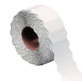 Etichetta a onda - removibile - 26x12 mm - bianco - markin - rotolo da 1500 etichette