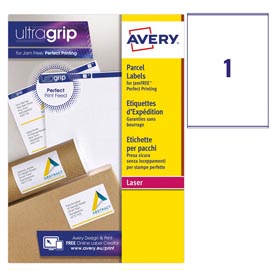 Etichetta adesiva l7167 - permanente - 199,6x289,1 mm - 1 etichetta per foglio - bianco - avery - conf. 100 fogli a4