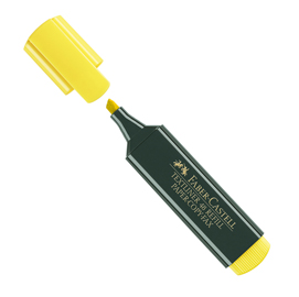 Evidenziatore textliner 48 -  punta di 3 differenti larghezze: 5,0-3,0-1,0mm  - giallo - faber castell