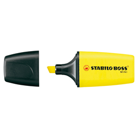 Evidenziatore boss mini - punta scalpello - tratto 2,0-5,0mm - giallo - stabilo