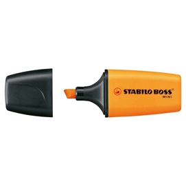 Evidenziatore boss mini - punta a scalpello- tratto 2,0-5,0mm - arancio - stabilo
