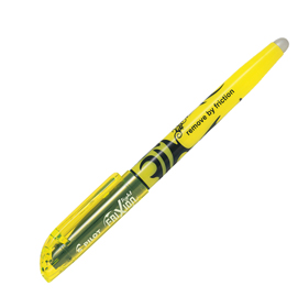 Evidenziatore cancellabile frixion light - punta a scalpello 4,0mm - tratto 3,3mm - giallo - pilot