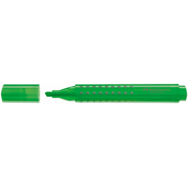 Evidenziatore grip 1543 - punta a scalpello - tratto 1,0-2,0-5,0mm - colore verde - faber castell