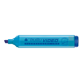 Evidenziatore tratto video  - punta a scalpello - tratto da 1,0mm-5,0mm - azzurro - tratto