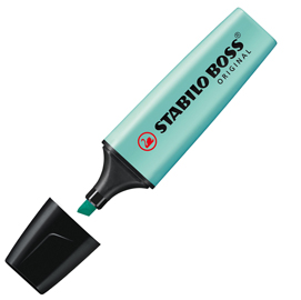 Evidenziatore boss original pastel - punta a scalpello - tratto da 2,0-5,0mm - colore carta da zucchero - stabilo