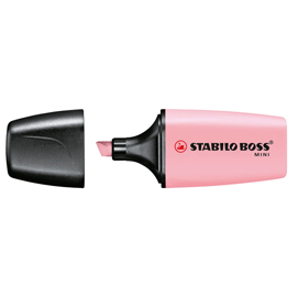Evidenziatori boss mini pastellove - punta a scalpello - tratto da 2,0-5,0mm - colore rosa antico  - stabilo
