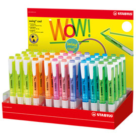Evidenziatori swing cool - colori assortiti - stabilo - espositore 48 pezzi