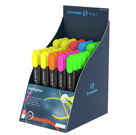 Evidenziatori job - colori standard assortiti - schneider - expo 35 pezzi