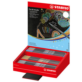 Espositore 60 pz. Pen 68 metallici in 8 colori assortiti stabilo