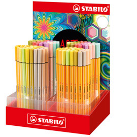 Expo 80 pen 68 arty + 80 point 88 arty colori assortiti stabilo