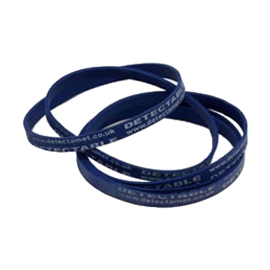 Elastici detectabili - 70 x 6 x 1 mm - blu - linea flesh - conf. 50 pezzi