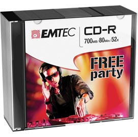 Emtec - cd-r - ecoc801052sl - 80min/700mb