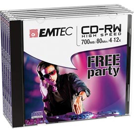 Emtec - cd-rw - ecocrw80512jc - 80min/700mb