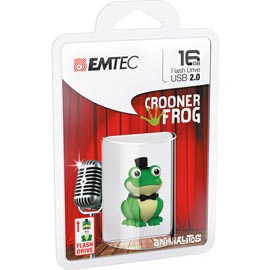 Emtec - memoria usb 2.0 m339 crooner frog - ecmmd16gm339 - 16gb