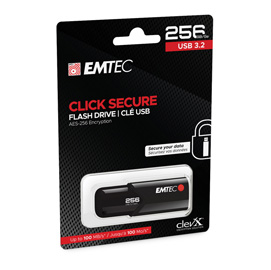 Emtec - memoria usb b120 clicksecure - ecmmd256gb123 - 256 gb