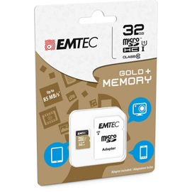 Emtec - micro sdhc class 10 gold + con adattatore - ecmsdm32ghc10gp - 32gb