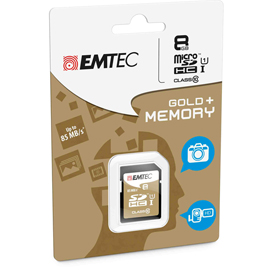 Emtec - sdhc class 10 gold + - ecmsd8ghc10gp - 8gb