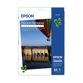 Epson - premium semi-gloss photo paper - a4 - 20 fogli - c13s041332