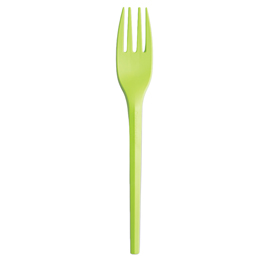 Forchette in cpla - 16 cm - verde mela - big party - conf. 20 pezzi