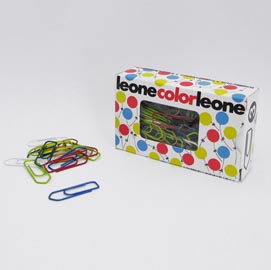 Fermagli colorati metallizzati n.3 - lunghezza 28 mm - colori assortiti - molho leone - conf. 100 pezzi